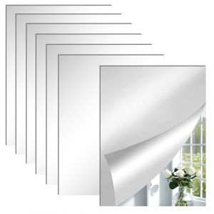 ASSRECT 6 Pièces Miroir Mural Adhesif 29 x 21cm Miroir Acrylique Autocollant Grand Miroir Rectangulaire Long Non en Verre Autocollant Miroir Muraux Auto Adhésif pour Salle Bain Salon Chambre (ASSRECT, neuf)