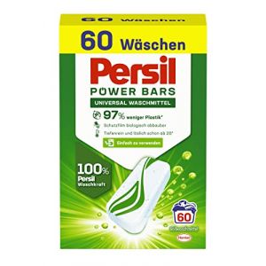 Persil Power Bars Lessive universelle (60 lavages), lessive pré-dosée dans un emballage durable, pour un linge hygiénique et pur dès 20 °C (Lammertz-Trading, neuf)