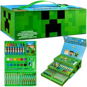 Minecraft Coloriage Enfant Malette Dessin et Peinture Garçon 40+ Pcs, (7856) (Get Trend., neuf)