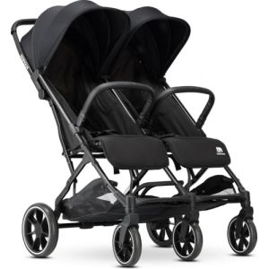 Deryan Rolo X2 XL Poussette 2 en 1 - Poussette pliable - De la naissance à 4 ans - Charge maximale : 22 kg - Poussette pliable - Compact et pliable - Noir (Deryan, neuf)