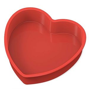 SILIVO Moule Gateau Coeur Silicone, Moule en Silicone Coeur Saint Valentin, Antiadh&eacute;sif Moule a Gateau Patisserie Pour G&acirc;teau F&ecirc;te Des M&egrave;res, G&acirc;teau au Fromage -26.4 cm x 23 cm (ICare-FR, neuf)