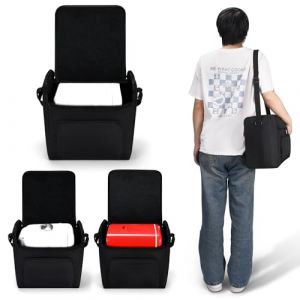 Hzycwgone Sac de Rangement Portable étui de Transport Housse pour Mini Frigo Petit Frigo 4L/6 Canettes,pour Mini Réfrigérateur Voiture,Cosmetique,Chambre,Bureau,Dortoir(Noir) (Hzycwgone-eu, neuf)