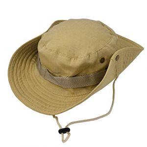 Taeku Chapeau De Soleil, Respirant Protection Chapeau de Pêche Large Bord Safari Casquette Mesh Respirant Hat pour Randonnée Camping Voyage (Marron) (Taeku SE, neuf)