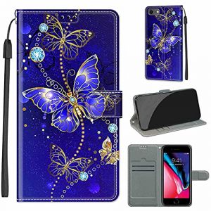 TOMYOU Etui Coque pour iPhone SE 2020, Coque iPhone 7 / iPhone 8,Protection Housse en Cuir PU Portefeuille, [Fermeture Magnétique], Coque Compatible pour iPhone 7 / iPhone 8 / iPhone SE 2020 (WGR Global Business, neuf)