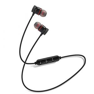 Casque Bluetooth, Casque Tour de Cou, écouteurs de Sport sans Fil, écouteurs stéréo Intra-Auriculaires à réduction de Bruit pour l'entraînement, Le Sport(Noir) (yanmeerU, neuf)