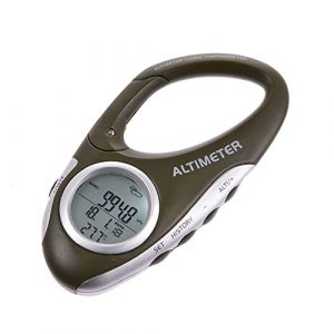 ZONEWD Altimètre pour la randonnée | Altimètre Multifonctionnel Portable avec thermomètre - randonnée Mousqueton Altimètre pour Femme Homme Explorateurs Randonneurs (Eternitry, neuf)