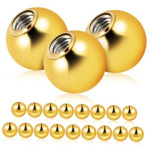 TOVINANNA 20pi&egrave;ces Lot De Boules De Piercing De Rechange Pour Piercings Au Nombril Perles Espacement Acier Inoxydable Avec Pr&eacute;-perc&eacute;s Bijoux De Corps Unisexe (Qieiyi, neuf)