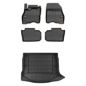 MOTOS Kit de tapis de sol en caoutchouc et tapis de coffre pour Nissan Leaf II depuis 2017 Am&eacute;liorez votre confort de voyage avec tapis antid&eacute;rapant voiture 3D- Tapis de sol voiture tous temps, protec (MOTOS EU, neuf)