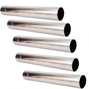 CNANRNANC Tuyau de chemin&eacute;e en acier inoxydable, tuyau de po&ecirc;le rond, tuyau de chemin&eacute;e, tuyau de chemin&eacute;e, tuyau d'&eacute;chappement pour une &eacute;vacuation s&ucirc;re des gaz de combustion, &Oslash; 6 cm (Elton-EU, neuf)