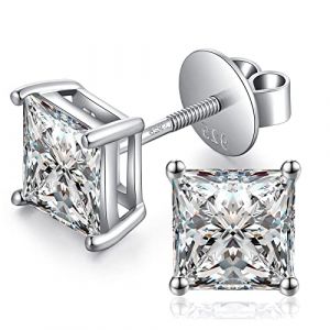 Boucle D'oreille Homme Boucle D Oreille Hommes Diamant Pour Femmes Hommes Boucles D'oreilles Diamant Carré Clous D'oreille Or Blanc à Vis (jiamiaoi, neuf)