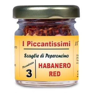 I Piccantissimi - Piment HABANERO ROUGE très fort en pot (15 gr) - Flocons de Piment Longue Conservation - piment Habanero rouge cultivé en Italie (300 000 SHU) (I piccantissimi, neuf)