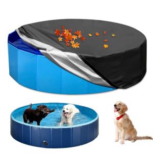 Udbrud B&acirc;che Protection pour Piscine Ronde, Couverture de Piscine pour Chien avec Cordon, 160 x 30 cm Housse Piscine Imperm&eacute;able Pliable Oxford Housse de Protection pour Piscine Hors Sol Ronde (Udbrud-Direct, neuf)