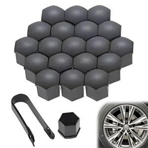 20 Pièces Capuchons Protection Hexagonal Chrome Écrou Cache-Boulons 17mm Universels, avec Outil de Retrait, Cache Ecrou Capuchons Protection Hexagonal Plastique Protecteurs Boulon Ecrou Couvre (guangzhouchenranshangmaoyouxiangongsi, neuf)