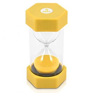 TeacherFav Sablier pour Enfants &ndash; 5 Minutes Jaune &ndash; 16 cm &ndash; Horloge recouverte d'acrylique pour Salle de Classe, Maison et Chambre d'enfant &ndash; Grand Paquet Unique (TeachearFav, neuf)