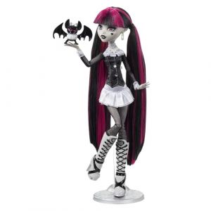 Monster High Drame au Cinéma Poupée Draculaura, poupée de collection en noir et blanc avec mini-affiche de film et affiche de film grandeur nature, thème films d’horreur, jouets et cadeaux, HKN27 (Smile and Scents, neuf)