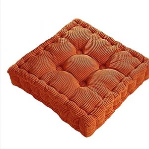 Carré Épaissir Coussin De Siège,Super Doux Confort Coussins De Chaise à Manger Canapé Coussin pour Le Soulagement De La Pression Coussin De Sol-Orange 38x38x8cm(15x15x3inch) (HUALEMEI Store, neuf)