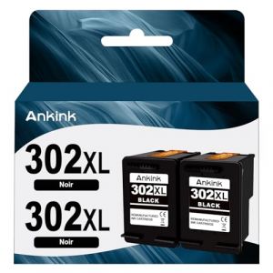 ANKINK Cartouche d&rsquo;Encre Remanufactur&eacute;e pour HP 302XL Encre 302 XL pour 1110 2130 3630 3632 3634 3636 3637 3639 5411 4512 4520 4522 4524 4525 4526 4527 4528 3830 3831 5230 5255 Imprimante Noir 2 Pack (CZ Printer Accessories - EU, neuf)