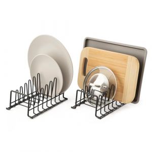 simplywire – Lot de 2 – Égouttoir/Range-Assiettes – Organisateur de Placard de Cuisine – Noir – Petit (simplywire, neuf)