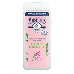LE MARSEILLAI – Gel Douche Hydratant à la Fleur de Cerisier Bio, Douceur et Nutrition (650 mL) - Lot de 3 - vendu par Lot (Franc shopping, neuf)