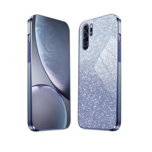 HAOYE Coque pour Huawei P30 Pro, &Eacute;tui Antichoc Cadre Galvanis&eacute; Protecteur en TPU R&eacute;sistant Aux Chocs Housse avec Brillant Autocollant. Bleu (Haoyes, neuf)