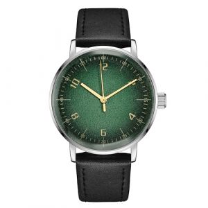 Boyarca Montre m&eacute;canique vintage avec miroir en verre bomb&eacute; et bo&icirc;tier de 40 mm, montre m&eacute;canique d&eacute;contract&eacute;e et minimaliste &agrave; remontage manuel pour homme et femme, Vert argent&eacute; (Boyarca, neuf)