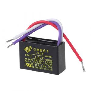 SUCHUANGUANG Condensateur Noir CBB61 1,5 uF + 2,5 uF 3 Fils 250 V 50/60 Hz pour Ventilateur de Plafond (CCIIO, neuf)