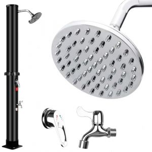 Inoamity Douche Solaire Extérieure Jardin 35L - Chauffe Automatique Maximale 60°C, Pommeau Rotatif 360° et Robinet à Pied - Douches pour Jardin, Piscine, Plage (ANNA DZINTARE, neuf)
