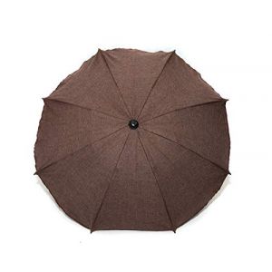 Skyline Ombrelle Parapluie pour Poussette Universelle Accessoire Zertifikat Anti UV 50+ Protection Soleil Adaptateur Parasol Diamètre 63 cm Marron lin (Babylandia, neuf)