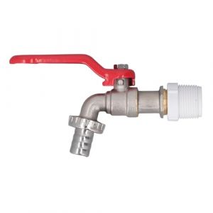 Interrupteur D'arrêt de Robinet à Tournant Sphérique Quart de Tour, Sortie de Drainage de 15 Mm, Filetage Mâle 3/4 en PVC et 1/2 Laiton, Mini Interrupteur D'arrêt de Robinet à (Henseri, neuf)