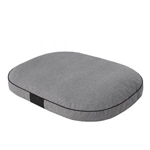 PillowPrim Coussin pour chien - Coussin pour chien - Panier pour chien - Canapé ovale - Matelas ovale - Taille L - 87 x 68 cm - Tissu en lin écologique - Gris foncé (PillowPrim, neuf)