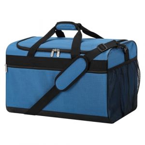 Sac de sport fourre-tout avec bandouli&egrave;re Sac de sport pour le gym avec bandouli&egrave;re Sac de week-end pour une nuit pour homme et femme, bleu, 40L Upgraded (iFARADAY-FR, neuf)