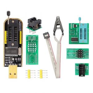 EEPROM Programmateur Binghe SOP8 Test Clip + CH341B USB Programmateur + 1,8 V Convertisseurs + Brûleurs SOP8 à DIP8 pour Flash série 24 25 pour BIOS Programmateur (Zhuocai Shangmao, neuf)