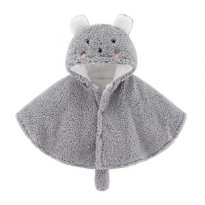 Lifup Enfant Manteau Fausse Fourrure Veste, Poncho Ch&acirc;le en Plein Air Chaud pour l'hiver, Doux Chaud en Coton Veste de Hiver &Eacute;pais &agrave; Capuche Gris 1-2 ans (Gaptop EU, neuf)