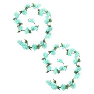 HUVZOR 2 pièces Guirlandes de Fleurs de Cerisier Artificielles, Guirlande Fleurs Artificielles 2,3 Mètres 18 Têtes Fleurs Guirlande Fleurs Artificielles pour Maison Jardin Fêtes Mariage(bleu) (Volumetech OU, neuf)