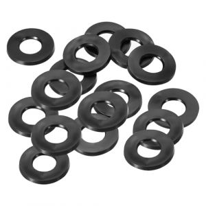 PATIKIL Rondelle Plate En Caoutchouc M8, Lot De 16, Diamètre Intérieur 8mm, Diamètre Extérieur 18mm, Épaisseur 1.5mm, Joint D'étanchéité Pour Robinet, Boulon De Fixation, Noir (PATIKIL UK, neuf)