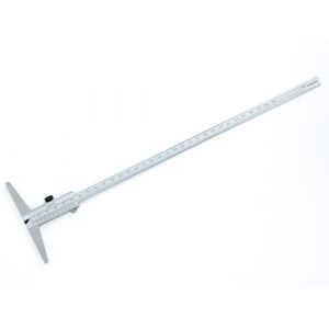 PIMALDAUM Jauge de profondeur de pr&eacute;cision DIN 862 &ndash; Acier inoxydable &ndash; Base large 100 mm &ndash; Pied &agrave; coulisse de profondeur avec nonius 0,02 mm &ndash; 0-150 /-200 /-250 /-300 mm (0-300 mm) (Ing. Ph. J. Daum GmbH & Co. KG, neuf)