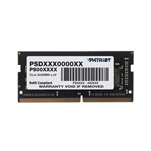Patriot Memory Série Signature SODIMM Module de mémoire DDR4 2400 MHz PC4-19200 16Go (1x16Go) C17 - PSD416G24002S (Computer Milano, neuf)
