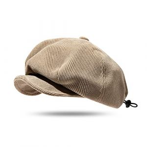 CLAPE Casquette Shelby Vintage Casquette Gavroche 4 Panel Baker Boy Hat Cotton Flat Cap Beret Homme Ivy Irish Cap, BL45-Khaki, Taille Unique (CLape, neuf)