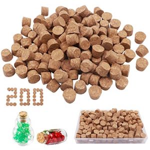 GZjiyu Lot de 200 bouchon liege conique avec boîte de rangement pour tubes à essai, bouteilles, décorations, bouchons médicaux, bouteilles de souhait (GZjiyu, neuf)