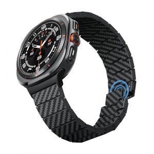 pitaka Carbon Bracelet pour Samsung Galaxy Watch Ultra en Fibre de Carbone Bracelet de Montre 47mm Bracelet de Remplacement Universel avec Fermeture Magnétique Modern (PITAKAofficial, neuf)