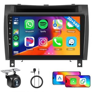 2GB 64GB Android Autoradio pour Mercedes Benz SLK Class R171 2004-2011 Radio avec Carplay Android Auto, Hodozzy Écran Tactile 9 Pouces Stereo GPS, Bluetooth, WiFi, FM/RDS, EQ (Hodozzy Direct, neuf)