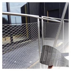 DTVEW Grille M&eacute;tallique Maille Toile INOX, Filet de S&eacute;curit&eacute; 6cm/1,5mm Filet de Protection Universel, Filet de S&eacute;curit&eacute; pour Garde-Corps Filet D&eacute;coratif(1x1m) (DTVEW SHOP, neuf)