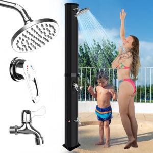 Inoamity Douche Solaire Extérieure 60L - Chauffage Automatique Température Maximale de 60°C, Installation Facile, Robinet Réglable - Jardin, Piscine, Camping (ANNA DZINTARE, neuf)