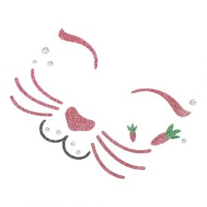 LIFKOME Stickers Visage Lapin P&acirc;ques Temporaires Autocollants D&eacute;coratifs Confortables et Faciles &agrave; Appliquer pour F&ecirc;tes et Sc&egrave;ne Protection Peau sans Maquillage Accessoires Costume Lapin (Yaeerang, neuf)