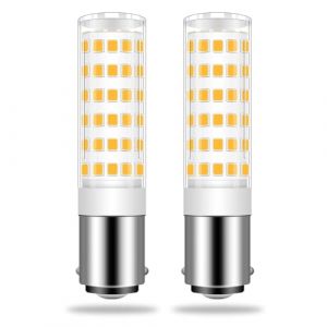 TRIJZHOU Lot de 2 B15d LED Ampoules &Eacute;quivalente 50W 60W Blanc Chaud 6W Lntensit&eacute; B15 Base Machine &agrave; Coudre Appareil Lampes 570lm 220V 230V 3000K (Mjiuzhou, neuf)