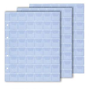 Larius Les Pochettes et Les Feuilles numismatiques de, pour des pièces de 2 Euros, pour pièces commémoratives de différentes Tailles, Format Optima. (10 pièces, 48 cellules jusqu'à 26 mm Ø) (Larius Group Dmitrii Nikolaev, neuf)