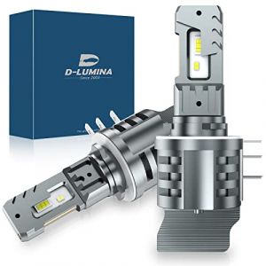 D-Lumina H15 Ampoule de phare LED Canbus sans erreur 40 W + 10 W (lumi&egrave;re du jour) 12 000 lm Lampe de voiture automatique Ampoule de conversion 6500 K &ndash; 2 ans de garantie (2 pi&egrave;ces) (FERREDINO, neuf)