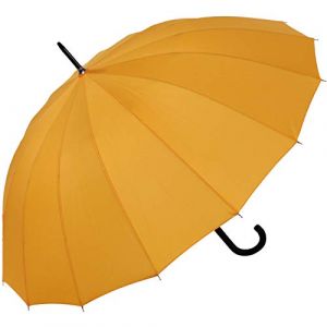 iX-brella Long – Parapluie de qualité supérieure en 16 pièces avec mécanisme automatique résistant aux tempêtes, Orange, 100 cm, Parapluie automatique (RS-Versand, neuf)