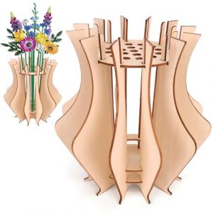 Kaempe Vase pour Fleur Lego 10280 10313, Poteau en Bois pour Lego Bouquet de Fleurs, Tournesol, Flowers, Rose, Orchidee, Botanicals, Tulipes (Style 2) (ZINIMAOYI, neuf)
