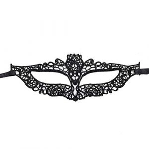 Jamron Femmes Sexy Noir Masque de Dentelle pour Mascarade Halloween F&ecirc;te Bal de Promo Carnaval Masque D&eacute;guisement SN07830 T&ecirc;te de Chat (No.7 Fashion House, neuf)